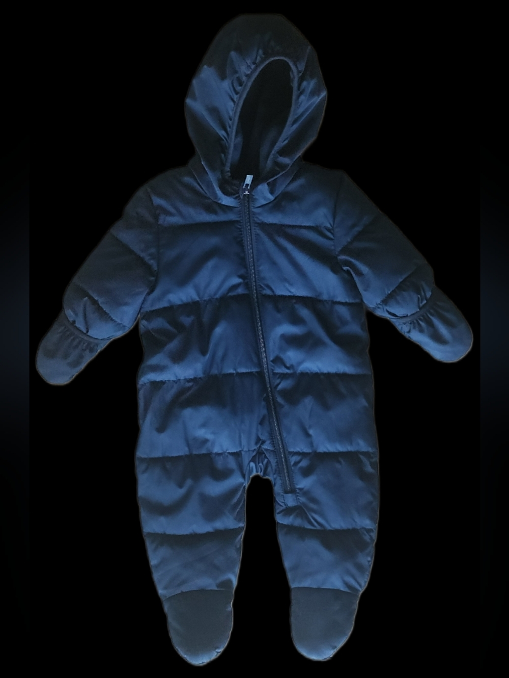 #KI-33 Old Navy Navy Blue Baby Hooded Puffer One-Piece